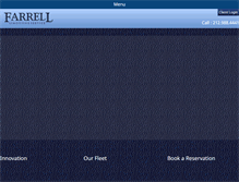 Tablet Screenshot of farrellslimousine.com